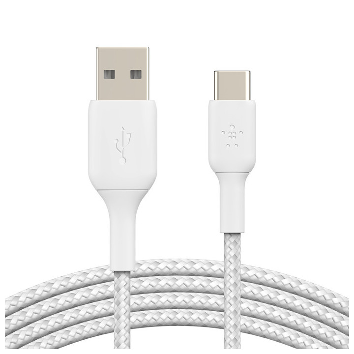 BELKIN Câble Tressé USB-C 1m (Blanc)