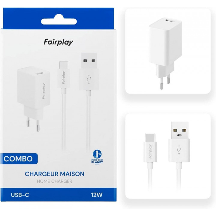 Pack Chargeur 12W + Câble USB-C FAIRPLAY
