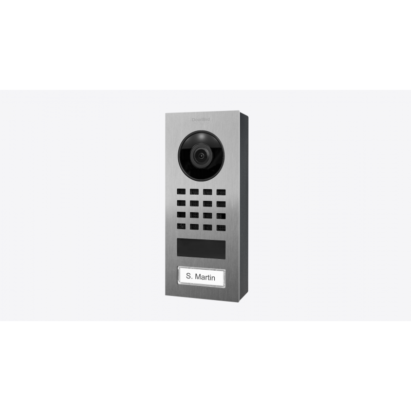 Interphone Vidéo IP Doorbird D1101V Montage apparent - Acier inoxydable, 1 bouton d’appel, vidéo HD 1080p