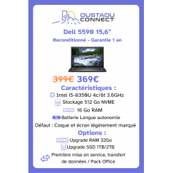 Dell Latitude 5590 15,6" – i5, 16 Go RAM, 512 Go SSD | Reconditionné Garantie 1 an