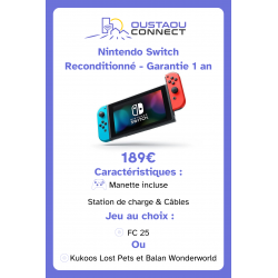 Nintendo Switch Reconditionnée + Jeu – Pack au choix