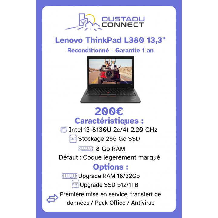 Lenovo ThinkPad L380 - Bon état