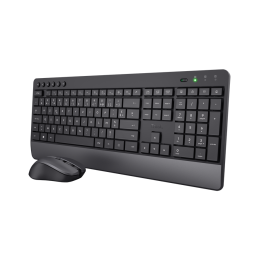 Pack 2 en 1 sans fil Trust Trezo Comfort (Clavier, Souris) Noir