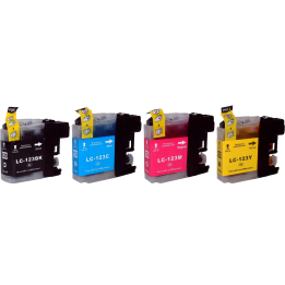 Pack 4 cartouches compatibles Brother LC 123