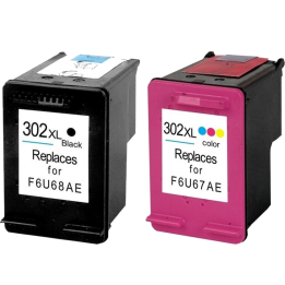 Pack 2 cartouches compatibles HP 302XL