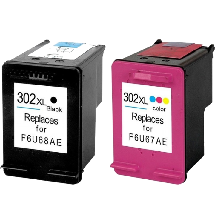 Pack 2 cartouches compatibles HP 302XL