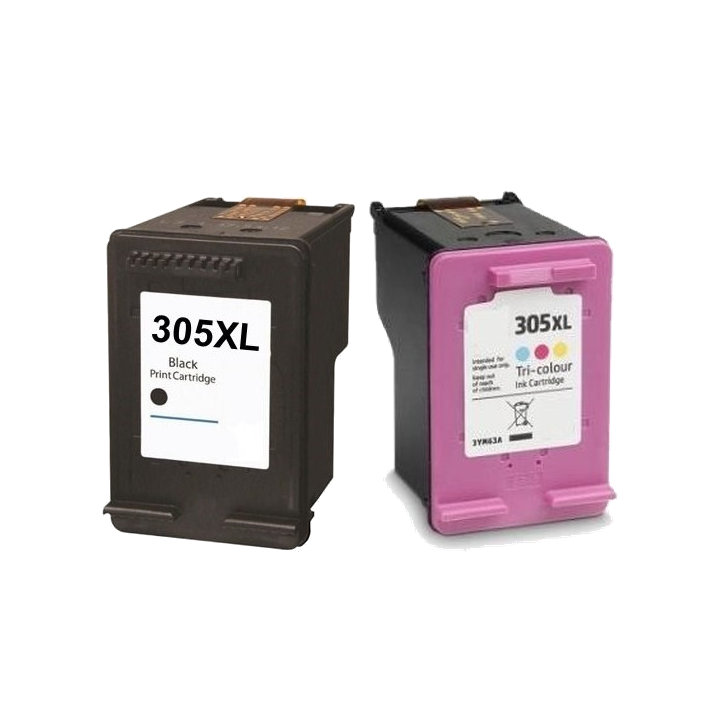 Pack 2 cartouches compatibles HP 305XL