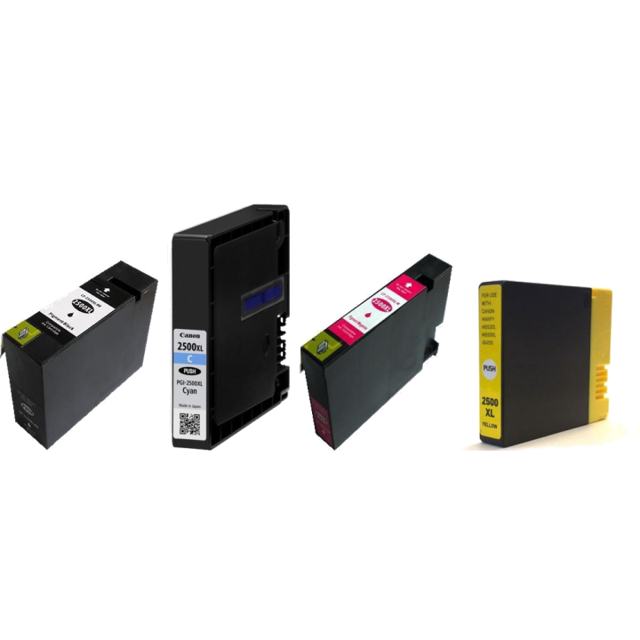 Pack 4 cartouches compatibles Canon PGI-2500XL