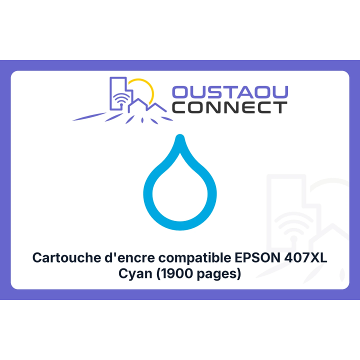 Cartouche compatible Epson 407XL Cyan