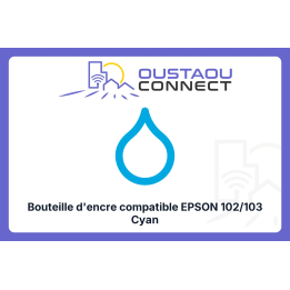 Bouteille compatible Epson 102/103 Cyan