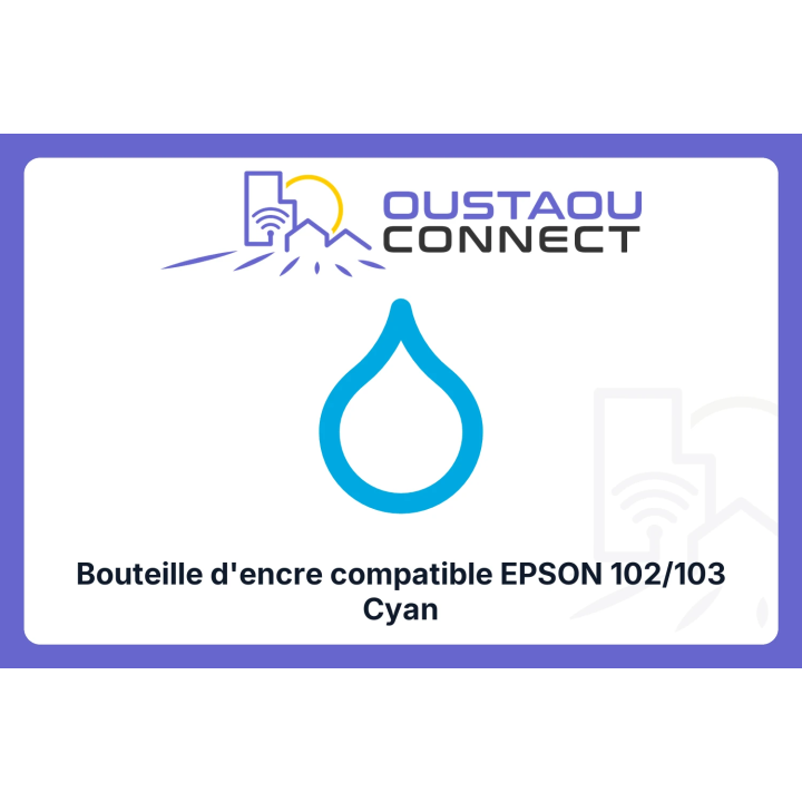 Bouteille compatible Epson 102/103 Cyan