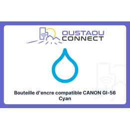 Bouteille compatible Canon GI-56 Cyan