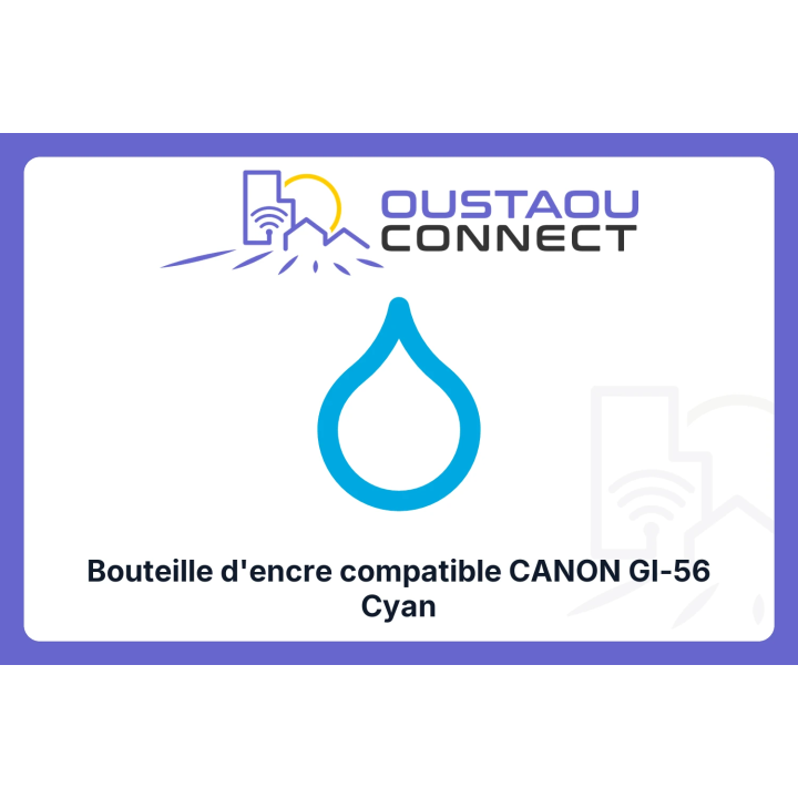 Bouteille compatible Canon GI-56 Cyan