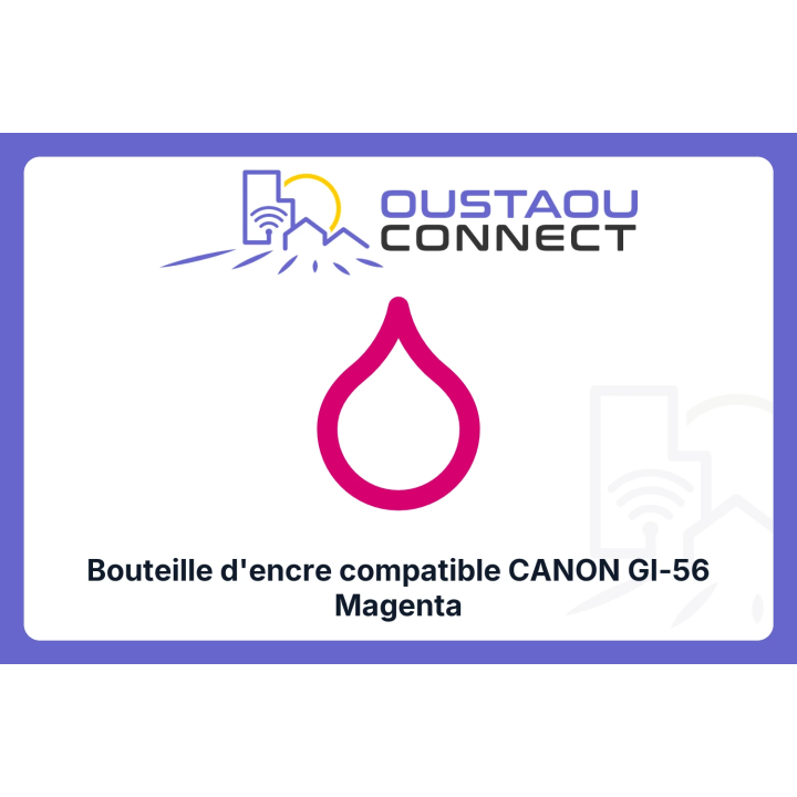 Bouteille compatible Canon GI-56 Magenta