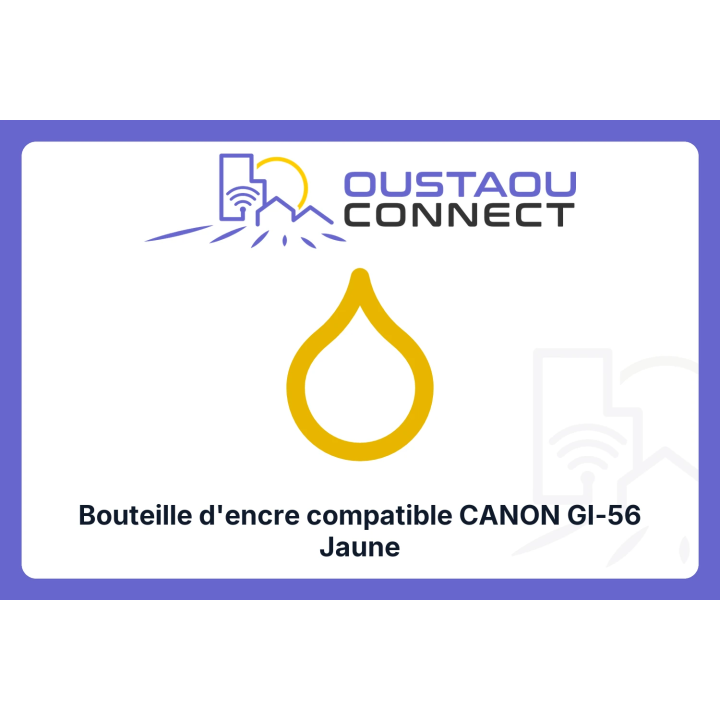 Bouteille compatible Canon GI-56 Jaune