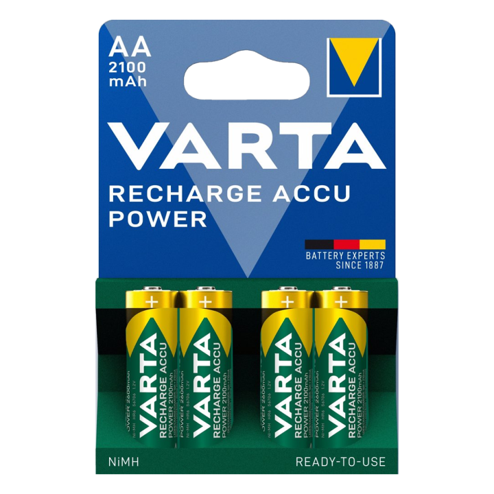 VARTA Pack 4 Piles Rechargeables AA 2100 mAh