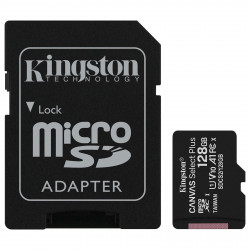 Carte mémoire 128Go Micro SD Kingston Canvas Select Plus avec adaptateur