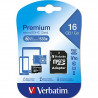 Carte mémoire 16Go Micro SD Verbatim Premium avec adaptateur