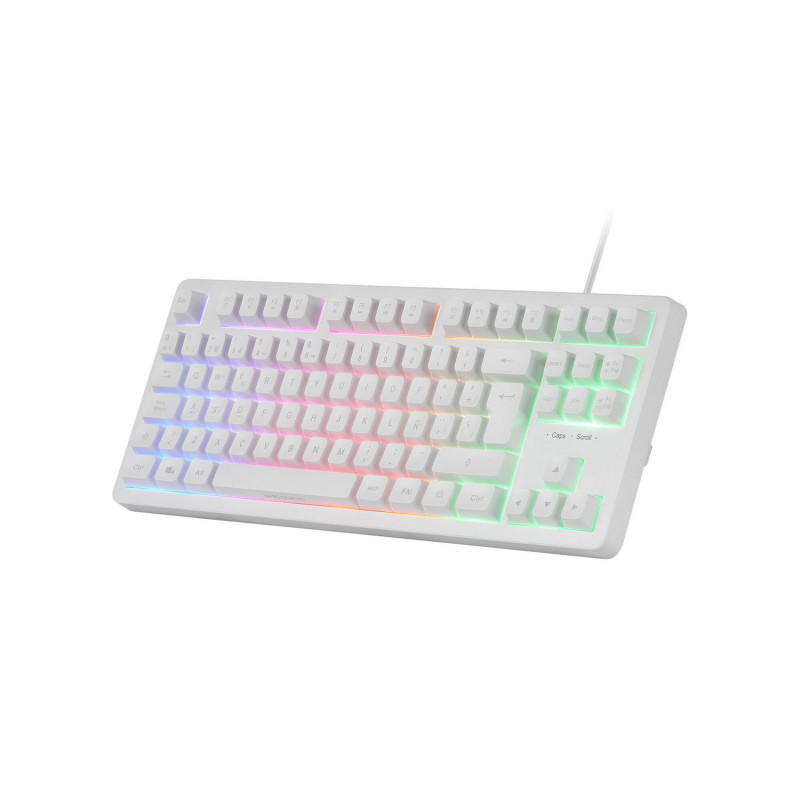 Clavier Gamer Mars Gaming MK023 RGB Blanc AZERTY