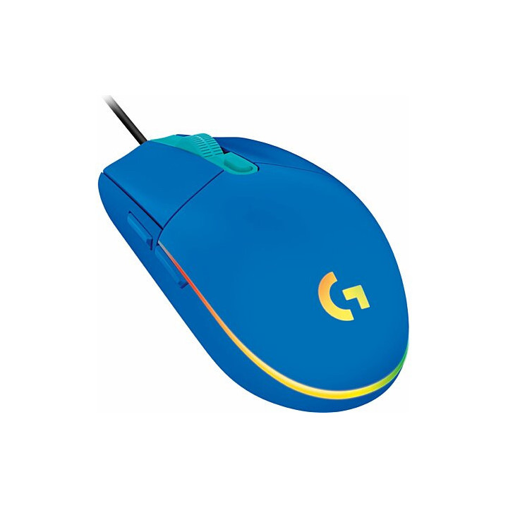 Souris filaire Gamer Logitech G102 LightSync RGB Bleu