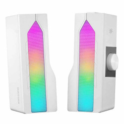 Enceintes 2 en 1 Mars Gaming MSDuo RGB Blanc