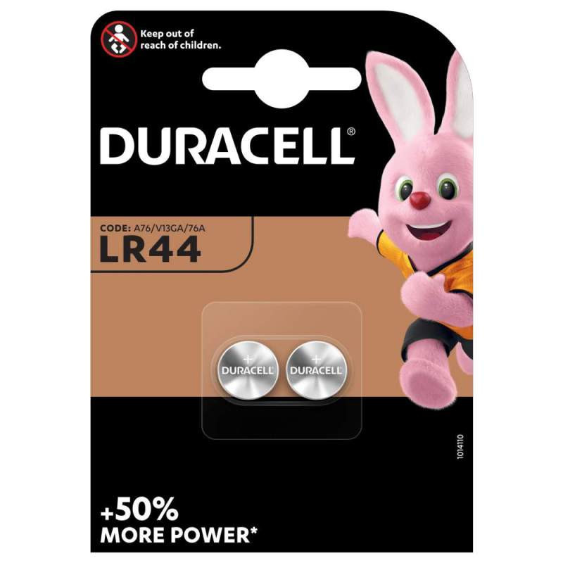 2 Piles DURACELL LR44 / A76 / V13GA