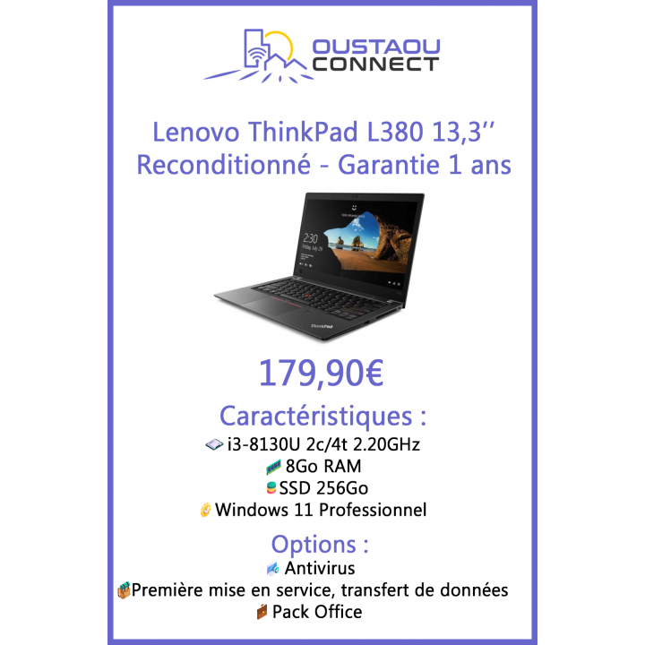 Lenovo ThinkPad L380 - Bon état