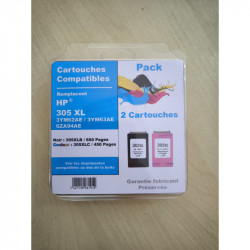 Pack de 2 cartouches générique HP 3XX XL (301, 302, 303, 304, 305)
