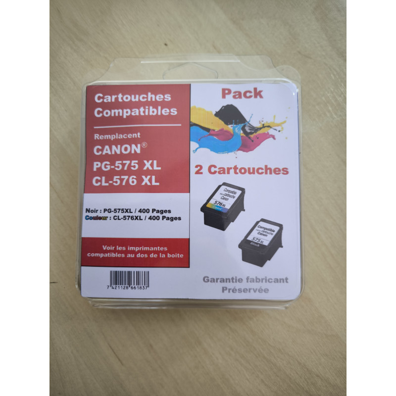 Pack de 2 cartouches générique CANON PG/CL 5XX XL (575/576, 560/561, 540/541, 545/546)