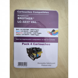 Pack de 4 cartouches générique BROTHER LC XXXX (123, 225/229, 421, 422, 426, 3213, 3219, 3237)
