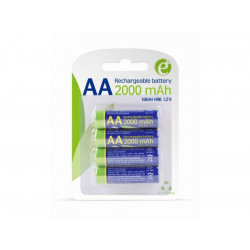 4 piles EnerGenie instantanées AA rechargeables 2000mAh