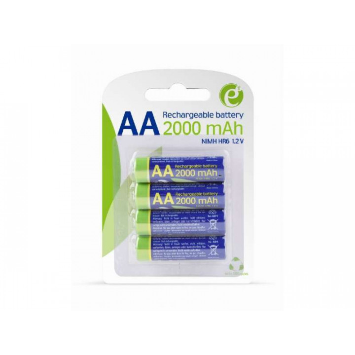 4 piles EnerGenie instantanées AA rechargeables 2000mAh