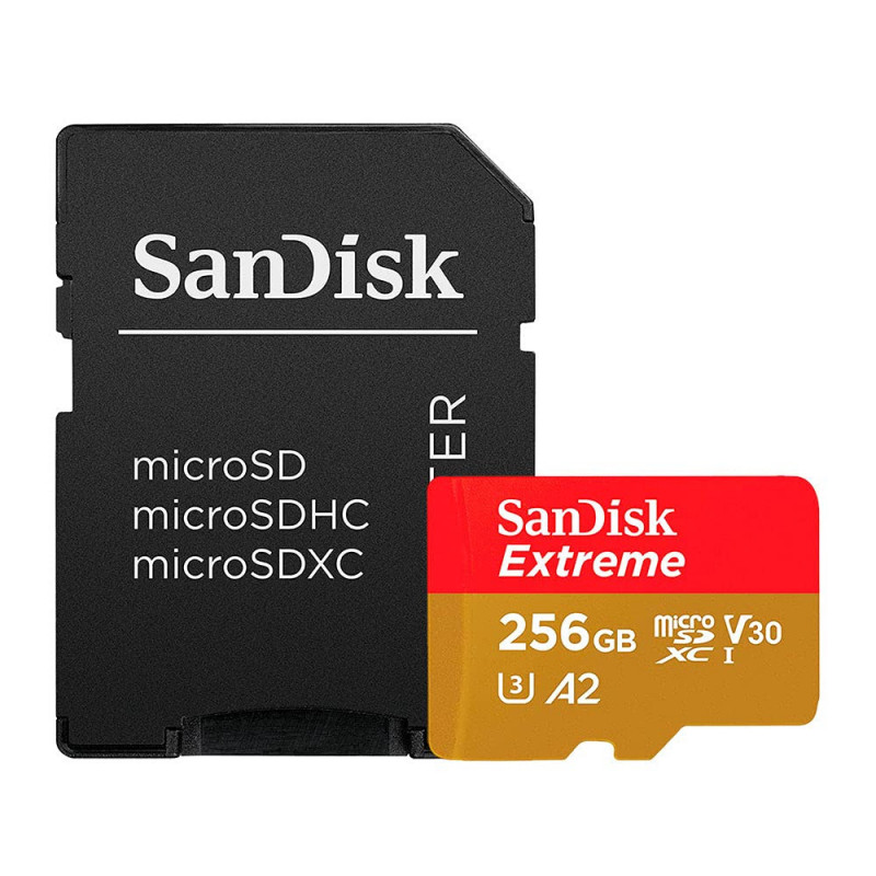 Carte mémoire 256Go MicroSDXC SanDisk Extreme avec adaptateur