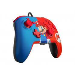 Manette Filaire Nintendo Switch Mario Bleu Rouge