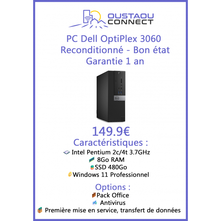PC Dell OptiPlex 3060 - Bon état