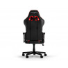 Fauteuil DXRacer PRINCE L - Noir & Rouge - Cuir PVC